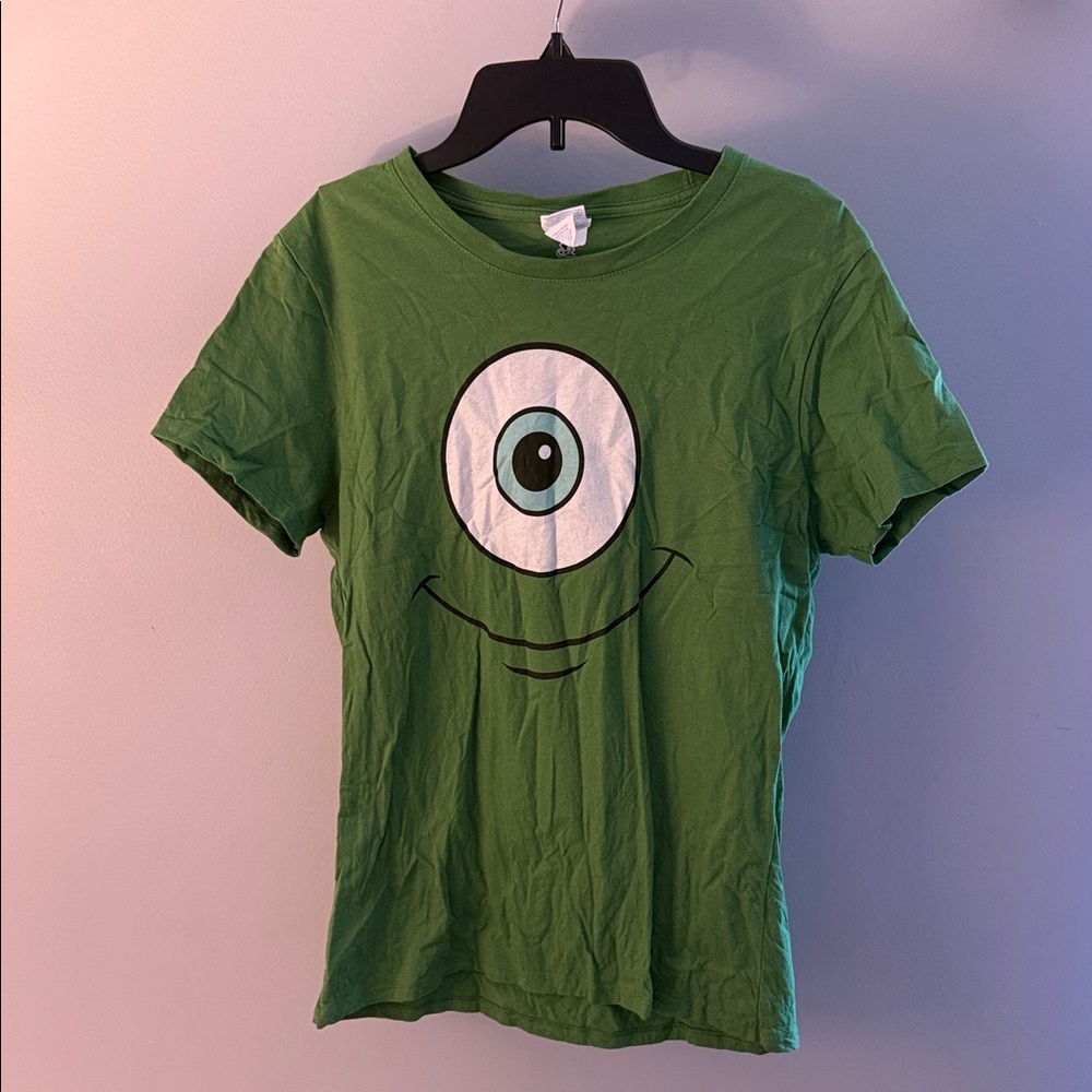 Green Kids Tee with Fun Eye Design